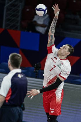 IPA88358991 - Poland s Bartlomiej Lemanski in action during the CEV Enel Eurovolley 2026 pool stage match between Poland and Portugal at Arena 8888 in Sofia, Bulgaria, on September 10, 2026  Copyright: xIvanxSxIvanov IPAxSportx xx IPA88358991
