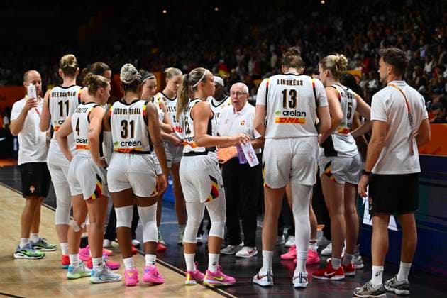 Belgium v Germany - FIBA Women s Basketball World Cup 2026 Quarter-Final BERLIN, GERMANY - SEPTEMBER 10 : players of Belgium during the FIBA Women s Basketball World Cup quarter final match between Belgium and Germany in Berlin on September 10, 2026 in Berlin, Germany, 10 09 2026 Berlin Germany  Copyright: xVincentxKalutx