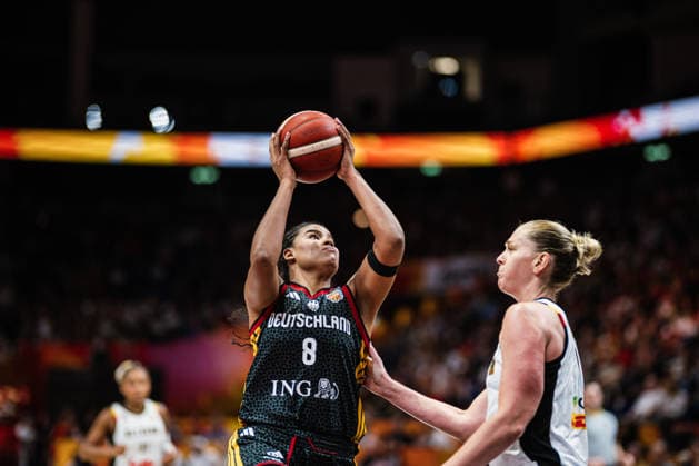 FIBA Women™s Basketball World Cup 2026: Belgien vs. Deutschland, 10.09.2026 Nyara Sabally (Deutschland, 8); Basketball, FIBA Women™s Basketball World Cup 2026, Final Phase, Viertelfinale: Belgien vs. Deutschland am 10.09.2026 in der Uber Arena, Berlin Copyright: xBEAUTIFULxSPORTS Tonhäuserx