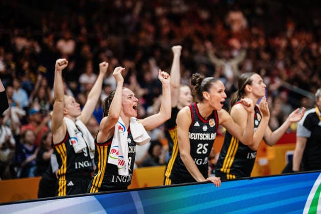 FIBA Women™s Basketball World Cup 2026: Belgien vs. Deutschland, 10.09.2026 Britta Daub (Deutschland, 19) jubelt; Basketball, FIBA Women™s Basketball World Cup 2026, Final Phase, Viertelfinale: Belgien vs. Deutschland am 10.09.2026 in der Uber Arena, Berlin Copyright: xBEAUTIFULxSPORTS Tonhäuserx