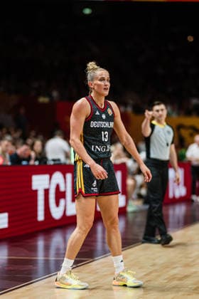 FIBA Women™s Basketball World Cup 2026: Belgien vs. Deutschland, 10.09.2026 Leonie Fiebich (Deutschland, 13); Basketball, FIBA Women™s Basketball World Cup 2026, Final Phase, Viertelfinale: Belgien vs. Deutschland am 10.09.2026 in der Uber Arena, Berlin Copyright: xBEAUTIFULxSPORTS Tonhäuserx
