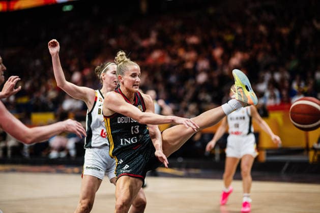 FIBA Women™s Basketball World Cup 2026: Belgien vs. Deutschland, 10.09.2026 Leonie Fiebich (Deutschland, 13); Basketball, FIBA Women™s Basketball World Cup 2026, Final Phase, Viertelfinale: Belgien vs. Deutschland am 10.09.2026 in der Uber Arena, Berlin Copyright: xBEAUTIFULxSPORTS Tonhäuserx