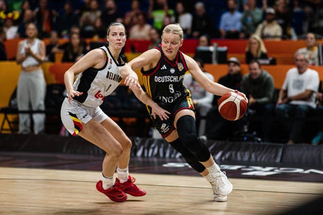 FIBA Women™s Basketball World Cup 2026: Belgien vs. Deutschland, 10.09.2026 Emma Eichmeyer (Deutschland, 9); Basketball, FIBA Women™s Basketball World Cup 2026, Final Phase, Viertelfinale: Belgien vs. Deutschland am 10.09.2026 in der Uber Arena, Berlin Copyright: xBEAUTIFULxSPORTS Tonhäuserx