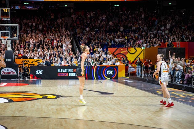 Basketball Berlin 10.09.2026 FIBA Women™s Basketball World Cup Germany 2026 Viertelfinale Quarterfinal Belgien (BEL) - Deutschland (GER) Leonie Fiebich (Deutschland, No.13)