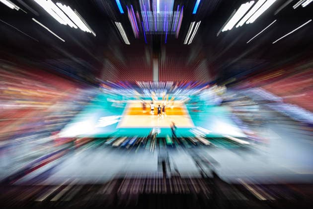 IPA88363049 - Bird s-eye view of Arena 8888 during the CEV Enel Eurovolley 2026 pool stage match between Israel and Ukraine at Arena 8888 in Sofia, Bulgaria, on September 10, 2026  Copyright: xIvanxSxIvanov IPAxSportx xx IPA88363049