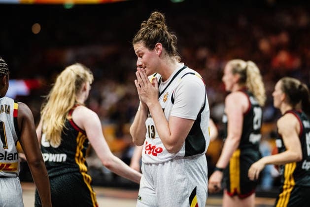 FIBA Women™s Basketball World Cup 2026: Belgien vs. Deutschland, 10.09.2026 Kyara Linskens (Belgien, 13) enttäuscht, Enttäuschung; Basketball, FIBA Women™s Basketball World Cup 2026, Final Phase, Viertelfinale: Belgien vs. Deutschland am 10.09.2026 in der Uber Arena, Berlin Copyright: xBEAUTIFULxSPORTS Tonhäuserx