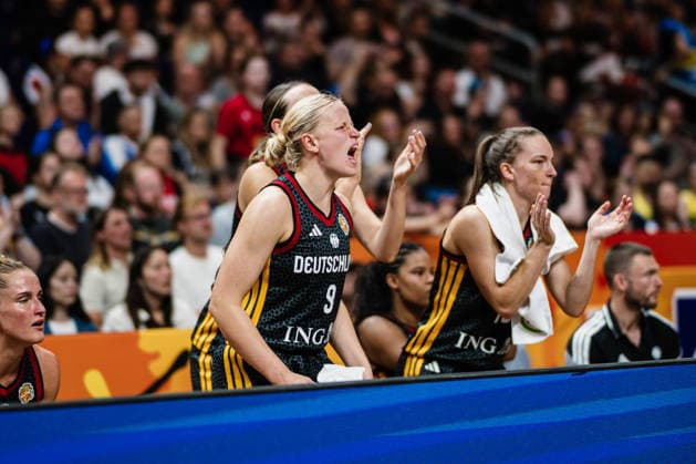 FIBA Women™s Basketball World Cup 2026: Belgien vs. Deutschland, 10.09.2026 Emma Eichmeyer (Deutschland, 9) jubelt, ruft, schreit; Basketball, FIBA Women™s Basketball World Cup 2026, Final Phase, Viertelfinale: Belgien vs. Deutschland am 10.09.2026 in der Uber Arena, Berlin Copyright: xBEAUTIFULxSPORTS Tonhäuserx