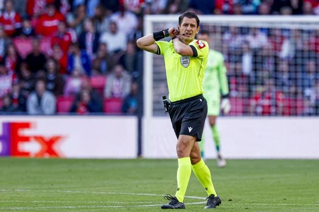 EINDHOVEN - Referee Umut Meler for the UEFA Champions League match between PSV Eindhoven and Shakhtar Donetsk at the Philips Stadium on 10 September 2026 in Eindhoven, the Netherlands. MARCEL TER BALS ANP UEFA Champions League 2026 27 xVIxANPxSportx xMarcelxterxBalsxIVx 567916126 originalFilename: 567916126.jpg
