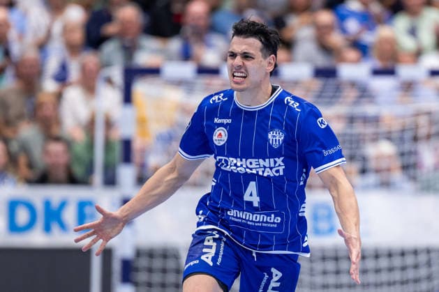 Samuel Zehnder (TBV Lemgo Lippe, 04) jubelt nach einem Tor GER, TBV Lemgo Lippe vs. SG Flensburg-Handewitt, Handball, 1. Bundesliga, 4. Spieltag, Spielzeit 2026 2027, 10.09.2026 GER, TBV Lemgo Lippe vs. SG Flensburg-Handewitt, Handball, 1. Bundesliga, 4. Spieltag, Spielzeit 2026 2027, 10.09.2026 Lemgo Copyright: xEibner-Pressefoto JanxRollingerx EP_JSK