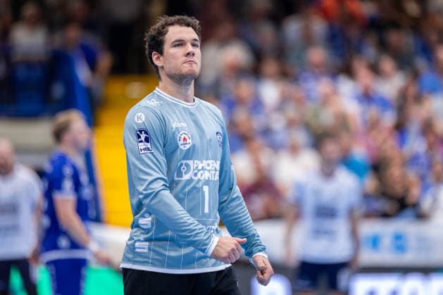 Constantin Moestl (TBV Lemgo Lippe, 01) reagiert GER, TBV Lemgo Lippe vs. SG Flensburg-Handewitt, Handball, 1. Bundesliga, 4. Spieltag, Spielzeit 2026 2027, 10.09.2026 GER, TBV Lemgo Lippe vs. SG Flensburg-Handewitt, Handball, 1. Bundesliga, 4. Spieltag, Spielzeit 2026 2027, 10.09.2026 Lemgo Copyright: xEibner-Pressefoto JanxRollingerx EP_JSK