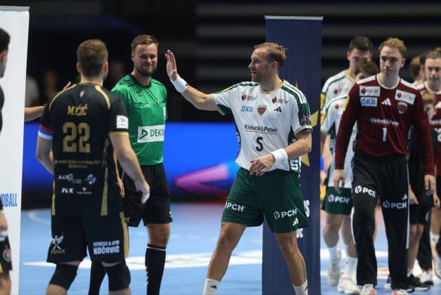 10.09.2026 Belgrad(Serbien) RK Partizan - Füchse Berlin, EHF Champions league Männer handball Darj Max Füchse Berlin : Slobodan Sandic