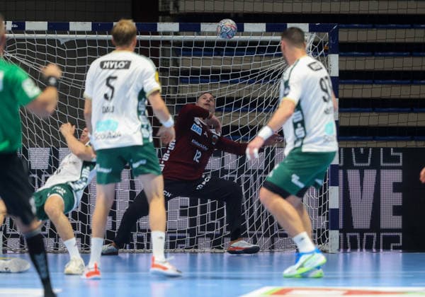 10.09.2026 Belgrad(Serbien) RK Partizan - Füchse Berlin, EHF Champions league Männer handball Füchse Berlin torwart Palicka Andreas : Slobodan Sandic