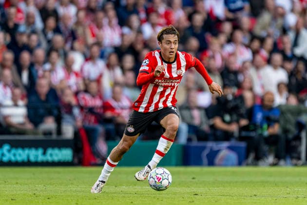 EINDHOVEN - PSV Eindhoven midfielder Kodai Sano during the UEFA Champions League match between PSV and Shakhtar Donetsk in Philips Stadion on 10 september 2026 in Eindhoven , Nederland. (Photo by DeFodi Images) -