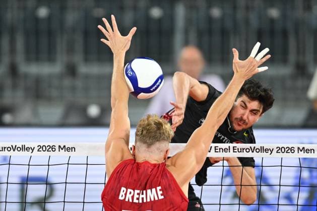Turkiye v Germany - CEV EuroVolley 2026 Men CLUJ-NAPOCA, ROMANIA - SEPTEMBER 10: Ahmet Tumer of Turkiye plays during the anthem during the CEV EuroVolley 2026 game between Turkiye and Germany, in Cluj Napoca, Romania on September 10, 2026. Alex Nicodim Anadolu Cluj-napoca Romania. Editorial use only. Please get in touch for any other usage.  Copyright: x2026xAnadoluxAlexxNicodimx