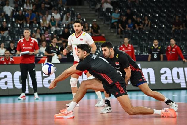 Turkiye v Germany - CEV EuroVolley 2026 Men CLUJ-NAPOCA, ROMANIA - SEPTEMBER 10: Golden Yuksel of Turkiye in action during the CEV EuroVolley 2026 match between Turkiye and Germany at the BTarena in Cluj-Napoca, Romania, on September 10, 2026. Alex Nicodim Anadolu Cluj-napoca Romania. Editorial use only. Please get in touch for any other usage.  Copyright: x2026xAnadoluxAlexxNicodimx