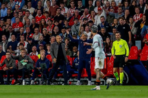 EINDHOVEN , 10-09-2026 , Philips stadium, season 2026 2027 , UEFA Champions League football , match between PSV and Shakhtar Donetsk, picture shows PSV assistent coach Rob Maas PSV - Shakhtar Donetsk  x206827972x Copyright: