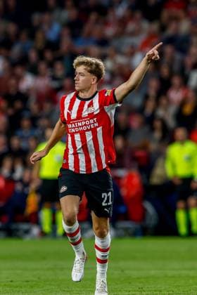 EINDHOVEN , 10-09-2026 , Philips stadium, season 2026 2027 , UEFA Champions League football , match between PSV and Shakhtar Donetsk, picture shows PSV player Sven Mijnans PSV - Shakhtar Donetsk  x206828027x Copyright: