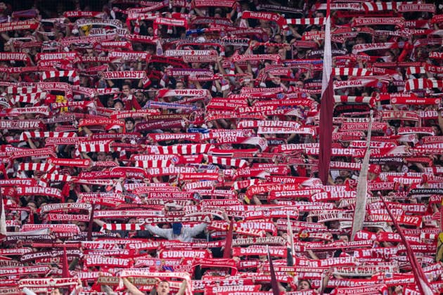 260910 fans of Bayern München during the UEFA Champions League football match between Bayern München and Bodo Glimt on September 10, 2026 in Munich. Photo: Marius Simensen BILDBYRAN COP 238 MM0073 bbeng football fotball fotboll soccer uefa champions league mesterligaen bodo glimt bayern münchen publik Copyright: MARIUSxSIMENSEN BB260910BB541