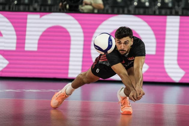Turkiye v Germany - CEV EuroVolley 2026 Men CLUJ-NAPOCA, ROMANIA - SEPTEMBER 10: Gokcen Yuksel of Turkiye in action during of the CEV EuroVolley 2026 match between Turkiye and Germany at the BTarena in Cluj-Napoca, Romania, on September 10, 2026. Osmancan Gurdogan Anadolu Cluj-Napoca Romania. Editorial use only. Please get in touch for any other usage.  Copyright: x2026xAnadoluxOsmancanxGurdoganx