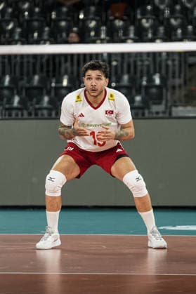 Turkiye v Germany - CEV EuroVolley 2026 Men CLUJ-NAPOCA, ROMANIA - SEPTEMBER 10: Berkay Bayraktar of Turkiye in action during of the CEV EuroVolley 2026 match between Turkiye and Germany at the BTarena in Cluj-Napoca, Romania, on September 10, 2026. Osmancan Gurdogan Anadolu Cluj-Napoca Romania. Editorial use only. Please get in touch for any other usage.  Copyright: x2026xAnadoluxOsmancanxGurdoganx