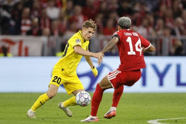 MUNICH - (lr) Fredrik Sjovold of Bodo Glimt, Luis Diaz of FC Bayern Munich during the Champions League match between FC Bayern Munich and FK Bodo Glimt on 10 September 2026 at the Allianz Arena in Munich, Germany. BART STOUTJESDIJK ANP UEFA Champions League 2026 27 xVIxANPxSportx xBartxStoutjesdijkxIVx 567934854 originalFilename: 567934854.jpg