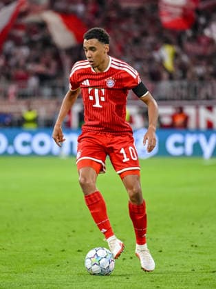 Jamal Musiala (FC Bayern Muenchen) controls the Ball during the UEFA Champions League 2026 2027 match between Bayern Muenchen and Bodo Glimt at Fussball Arena Muenchen on September 10, 2026 in Munich, Germany. (Photo by Harry Langer DeFodi Images) -