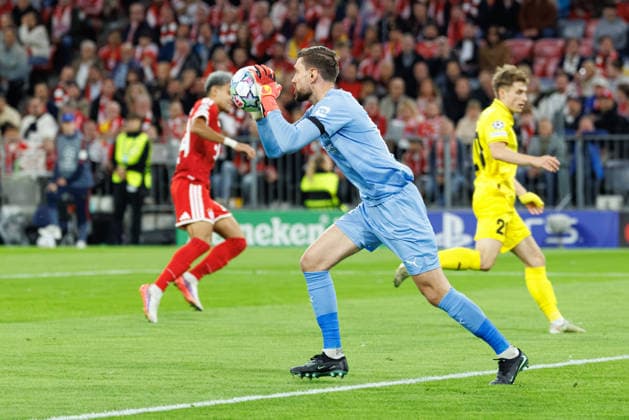 Nikita Haikin (12, FK Bodo Glimt) beim Spiel zwischen FC Bayern München v FK Bodo Glimt, Fussball, Herren, UEFA Champions League, 2026 2027, 1.Spieltag am 10.09.2026 in München, Allianz Arena. Bayern Deutschland