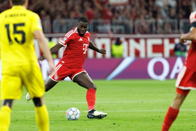 Dayot Upamecano (2, FC Bayern München) Dayot Upamecano (2, FC Bayern München) beim Spiel zwischen FC Bayern München v FK Bodo Glimt, Fussball, Herren, UEFA Champions League, 2026 2027, 1.Spieltag am 10.09.2026 in München, Allianz Arena. Bayern Deutschland