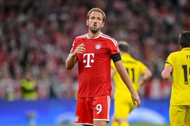 Harry Kane (FC Bayern Muenchen) gestures during the UEFA Champions League 2026 2027 match between Bayern Muenchen and Bodo Glimt at Fussball Arena Muenchen on September 10, 2026 in Munich, Germany. (Photo by Harry Langer DeFodi Images) -