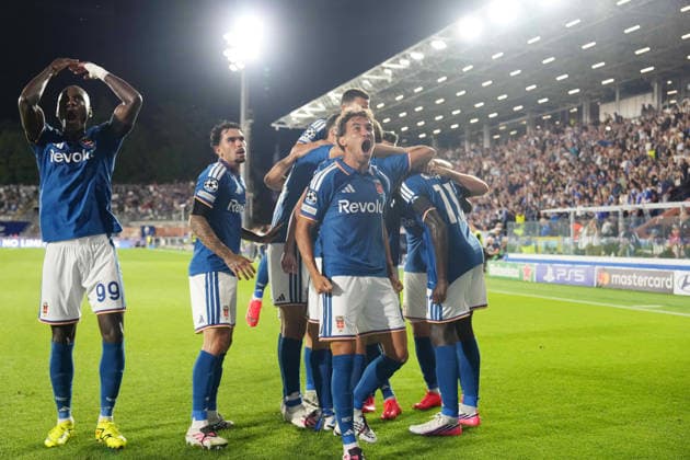 Como™s Martin Baturina celebrates after scoring 1-0 during the UEFA Champions League football match between Como and RB Leipzig - Champions League 2026 2027 - Giuseppe Sinigallia in Como , north Italy - Thursday , September 10 , 2026. - Soccer  Copyright: xSpada LaPressex