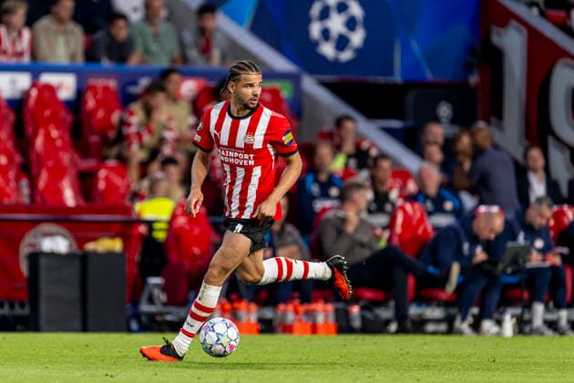 EINDHOVEN - PSV Eindhoven defender Armando Obispo during the UEFA Champions League match between PSV and Shakhtar Donetsk at Philips Stadion on 10 September 2026 in Eindhoven, Nederland. (Photo by DeFodi Images) -