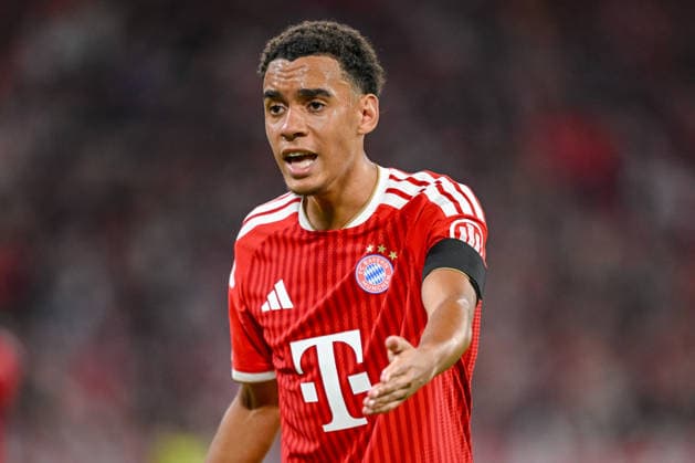 Jamal Musiala (FC Bayern Muenchen) gestures during the UEFA Champions League 2026 2027 match between Bayern Muenchen and Bodo Glimt at Fussball Arena Muenchen on September 10, 2026 in Munich, Germany. (Photo by Harry Langer DeFodi Images) -