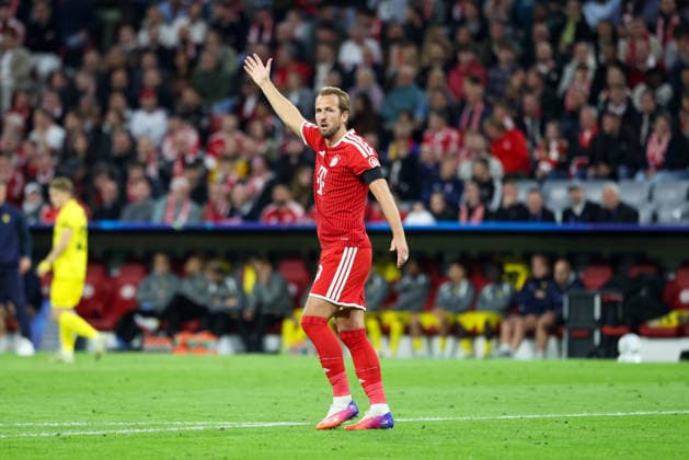 Harry Kane (FC Bayern Muenchen, 09) gestikuliert, Geste, Gestik, GER, FC Bayern Muenchen vs. FK Bodo Glimt, Fussball, UEFA Champions League, Liga-Phase, 1. Spieltag, Saison 2026 2027, 10.09.2026, GER, FC Bayern Muenchen vs. FK Bodo Glimt, Fussball, UEFA Champions League, Liga-Phase, 1. Spieltag, Saison 2026 2027, 10.09.2026 Muenchen Copyright: xEibner-Pressefoto JennixMaulx EP_JML