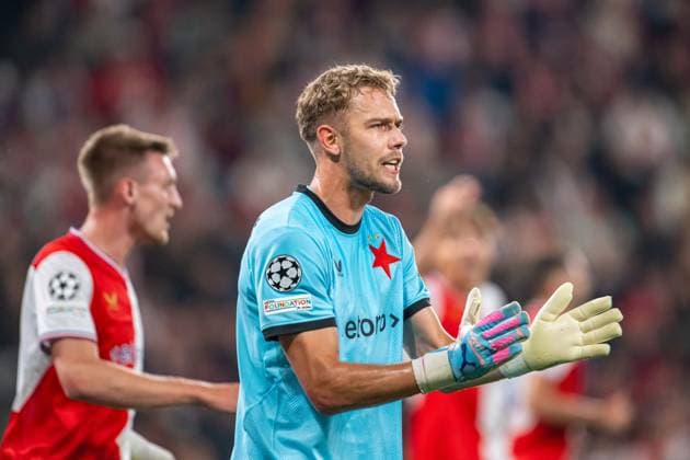 Jakub Markovic aplauded during UEFA Champions league match, SK Slavia Praha - RC Lens , 10 september 2026, Fortuna Arena, Praha, Czech republic Copyright: xMICHALxFAJT,ZOSPORTU.SKx MAJ_3650