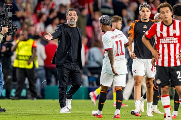 EINDHOVEN - Shakhtar Donetsk coach Arda Turan during the UEFA Champions League match between PSV and Shakhtar Donetsk at Philips Stadion on 10 September 2026 in Eindhoven , Nederland. (Photo by DeFodi Images) -