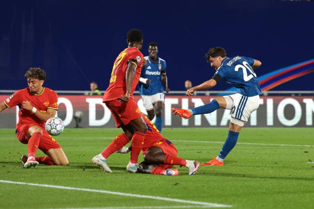 Como 1907 v RB Leipzig - UEFA Champions League - Season 2026-2027 Como, Italy, 10th September 2026. Martin Baturina of Como 1907 scores to give the hosts a 1-0 lead during the Como 1907 vs RB Leipzig UEFA Champions League, group phase match at Stadio Giuseppe Sinigaglia, Como. Picture credit should read: Jonathan Moscrop Como Stadio Giuseppe Sinigaglia Italy