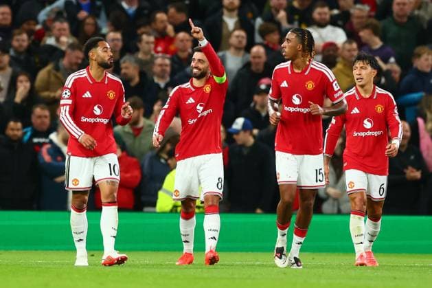 Bruno Fernandes of Manchester United, ManU scores to make it 2-0 and celebrates Manchester United v Sabah, UEFA Champions League, Football, Old Trafford, UK - 10 Sep 2026Manchester Old Trafford United Kingdom  Copyright: xPaulxCurrie Shutterstockx 17144908ax
