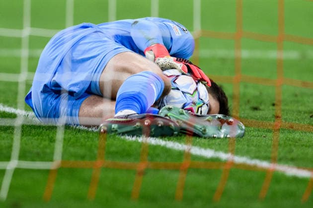 260910 Goalkeeper Nikita Haikin of Bodo Glimt during the UEFA Champions League football match between Bayern München and Bodo Glimt on September 10, 2026 in Munich. Photo: Marius Simensen BILDBYRAN COP 238 MM0073 bbeng football fotball fotboll soccer uefa champions league mesterligaen bodo glimt bayern münchen Copyright: MARIUSxSIMENSEN BB260910BB700