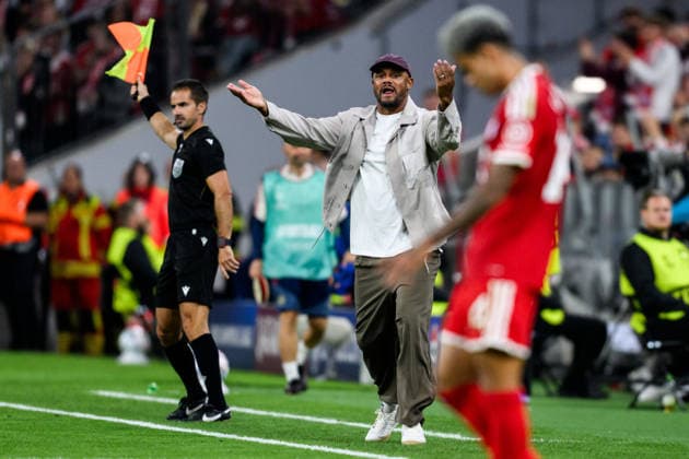 260910 Head coach Vincent Kompany of Bayern München during the UEFA Champions League football match between Bayern München and Bodo Glimt on September 10, 2026 in Munich. Photo: Marius Simensen BILDBYRAN COP 238 MM0073 bbeng football fotball fotboll soccer uefa champions league mesterligaen bodo glimt bayern münchen Copyright: MARIUSxSIMENSEN BB260910BB701
