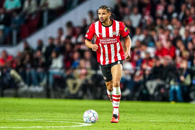 2026-09-10 PSV Eindhoven v Shaktar Donetsk - Champions League EINDHOVEN, NETHERLANDS - SEPTEMBER 10: Armando Obispo of PSV Eindhoven runs with the ball during the Champions League match between PSV Eindhoven and Shaktar Donetsk at Philips Stadion on September 10, 2026 in Eindhoven, Netherlands. Eindhoven Philips Stadion Netherlands Content not available for redistribution in The Netherlands directly or indirectly through any third parties. Copyright: xAndrexWeeningx