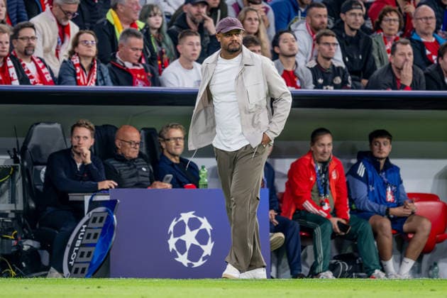 Vincent Kompany (Chef-Trainer, FC Bayern Muenchen) GER, FC Bayern Muenchen vs. FK Bodo Glimt, Fussball, UEFA Champions League, Ligaphase, 1. Spieltag, Spielzeit 2026 2027, 10.09.2026 (DFL DFB REGULATIONS PROHIBIT ANY USE OF PHOTOGRAPHS as IMAGE SEQUENCES and or QUASI-VIDEO). Foto: HMB Media Heike Feiner Copyright: HMBxMedia HeikexFeiner