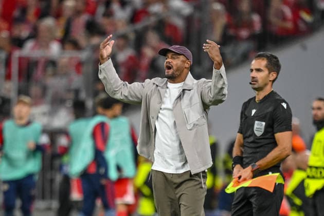 Trainer Vincent Kompany (FC Bayern Muenchen) gestures during the UEFA Champions League 2026 2027 match between Bayern Muenchen and Bodo Glimt at Fussball Arena Muenchen on September 10, 2026 in Munich, Germany. (Photo by Harry Langer DeFodi Images) -
