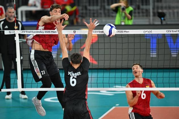 CEV EuroVolley 2026, Turkiye vs Germany , 10 September 2026 Tobias Krick of Germany plays during the CEV EuroVolley 2026 game between Turkiye and Germany, in Cluj Napoca, Romania, 10 September 2026. Alex Nicodim Imago Images Copyright: xAlexxNicodimx