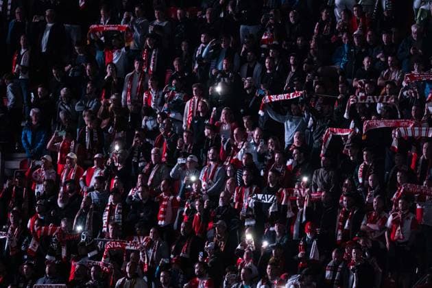 SK Slavia Praha fans with his scarfs during UEFA Champions league match, SK Slavia Praha - RC Lens , 10 september 2026, Fortuna Arena, Praha, Czech republic Copyright: xMICHALxFAJT,ZOSPORTU.SKx MAJ_3238