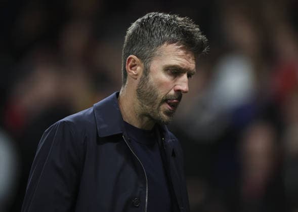 Manchester United, ManU v Sabah, UEFA Champions League, League Stage 10.09.26 Manchester United v Sabah, UEFA Champions League, League Stage Bradley Ormesher The Times Manchester United Manager Michael Carrick at half time  Copyright: xBradleyxOrmesherx NINTCHDBPICT001107201413