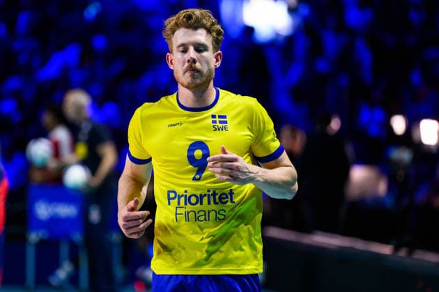 260910 Johan Gruvaeus of Sweden during the CEV EuroVolley 2026 group stage volleyball match between Italy and Sweden on September 10, 2026 in Naples. Photo: Domenico Cippitelli BILDBYRAN COP 18 XY0128 volleyboll volleyball volleyboll-em italien sverige cev eurovolley 2026 italy sweden bbeng em Copyright: DomenicoxCippitelli BB260910BB744