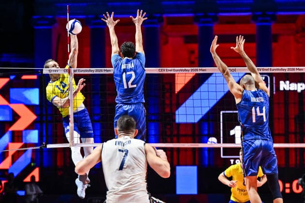 260910 Jacob Link of Sweden during the CEV EuroVolley 2026 group stage volleyball match between Italy and Sweden on September 10, 2026 in Naples. Photo: Domenico Cippitelli BILDBYRAN COP 18 XY0128 volleyboll volleyball volleyboll-em italien sverige cev eurovolley 2026 italy sweden bbeng em Copyright: DomenicoxCippitelli BB260910BB746
