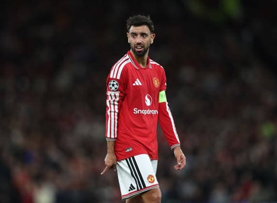 UEFA Champions League - Manchester United, ManU v Sabah MANCHESTER, ENGLAND, SEPTEMBER 10: Bruno Fernandes of Manchester United during The UEFA Champions League match in The League Phase between Manchester United v Sabah at Old Trafford Stadium, Manchester, England, on September 10. (Photo by Daniel Weir) Manchester Old Trafford Stadium England Copyright: xDanielxWeir SportsxPressxPhotox Sportspressphoto_SPR227818