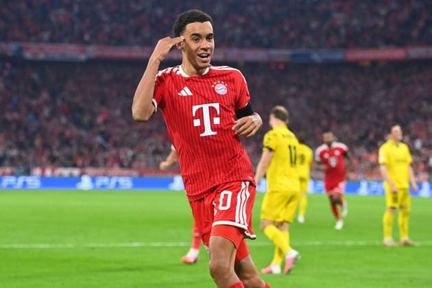 Torjubel Jamal MUSIALA (Bayern Muenchen), nach Tor zum 1-0, Jubel,Freude,Begeisterung, Aktion, Fussball Champions League,Saison 2026 27, Ligaphase FC Bayern Muenchen -Bodoe Glimt am 10.09.2026.