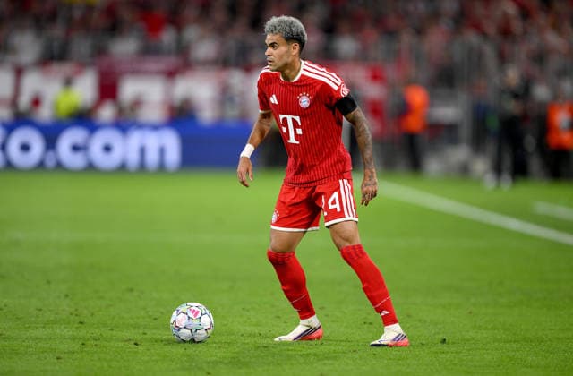 FUSSBALL CHAMPIONS LEAGUE SAISON 2026 2027 Vorrunde 1. Spieltag 10.09.2026 FC Bayern Muenchen - FK Bodoe Glimt Luis Diaz (FC Bayern Muenchen)